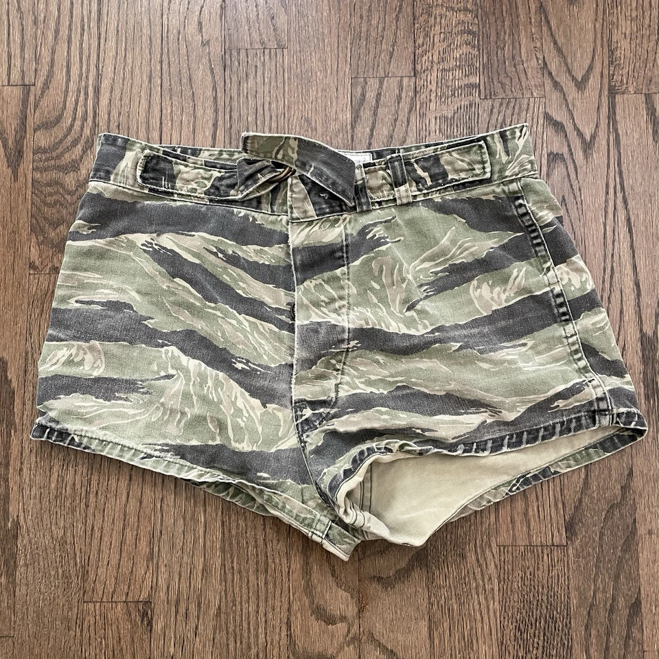 Pantalón Corto Nadador Vintage Años 80’s Tiger Stripe Products Navy SEALS UDT 29 EE. UU. Foto 1 de 4