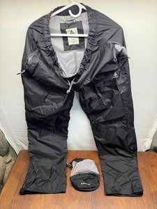 Woods Mens Corded rain Pants Aquamax pro Waterproof Black Size M Medium wth bag - Picture 1 of 9