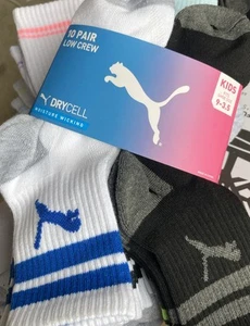 Puma Youth Dry Cell Ankle Socks 10 Pack Size 9-3.5 - Picture 1 of 1