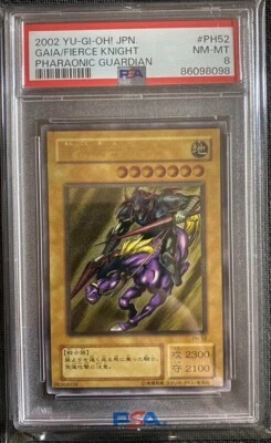 PSA 8 Yugioh Gaia The Fierce Knight PH-52 Ultimate Rare Relief Japanese Konami - Image 1 of 2