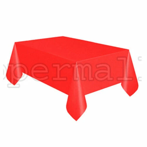 54" x 108" Tablecloth Rectangle Plastic Birthday Wedding Party Color Table Cover - Image 1 of 1