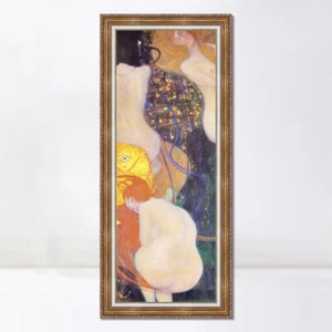 Stampa giclée su tela con cornice 2 donne di Gustav Klimt arte da parete decorazioni casa - Foto 1 di 6
