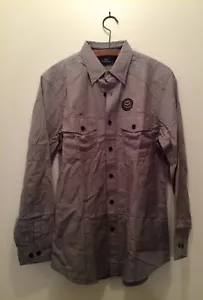 NUEVA Camisa Harley Davidson Para Hombre Gris Calavera y Daga Talla M Mediana Mangas Largas - Imagen 1 de 5