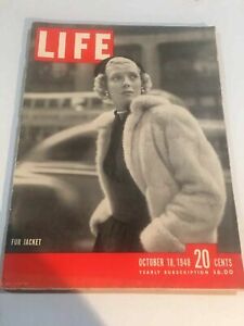 LIFE October 18,1948 Fur Jacket / Karl Marx / World Series / De Gaulle On View