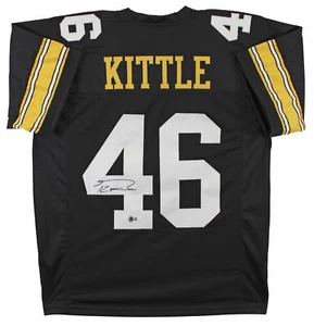 Iowa George Kittle Authentic Signed Black Pro Style Jersey BAS Witnessed - Picture 1 of 3