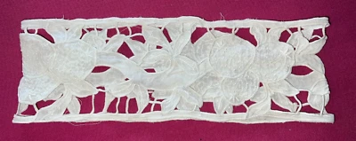 Ancienne broderie main circulaire Art Déco pour abat-jour ou autre - Photo 1/4