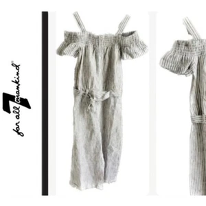 7 FOR ALL MANKIND | S | Kid’s Girls Striped Cotton Belted Tank Jumper MSRP$75 - Picture 1 of 7