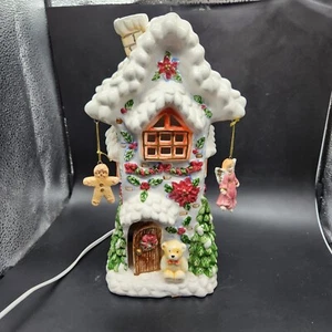 Gingerbread Christmas House Tea Light Holder Or Plug Albert E Price Gifts VTG - Picture 1 of 11