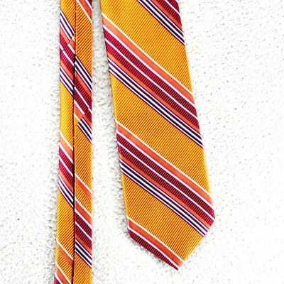 "Corbata Eagle 60"" para hombre 100 % seda hecha a mano en China rayas multicolores" Foto 1 de 4