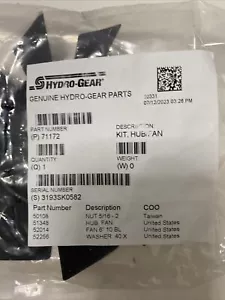 Genuine Hydro Gear 71172 6" Fan & Pulley Hub Kit OEM - Picture 1 of 3
