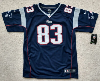 Camiseta limitada New England Patriots #83 WES WELKER JUVENIL XL NUEVA CON ETIQUETAS Nike azul cosida Foto 1 de 4