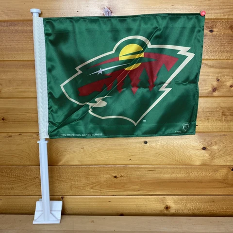 Minnesota Wild Car Auto Window Car Flag Made In USA Rico NHL Cover