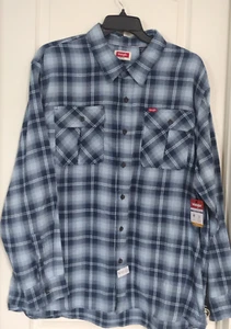 NEU Herren Wrangler Est.1947 Flanell Karo Hemd Größe XL zwei Taschen mit Knopf Logo - Bild 1 von 18