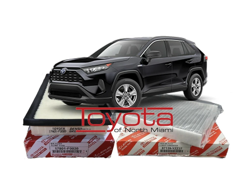 Kit filtro de aire y cabina genuino Toyota RAV4 Sienna 17801-F0020 y 87139-YZZ93 Foto 1 de 1