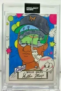 Topps PROJECT 2020 card #288 - 1952 Willie Mays by ERMSY - Print Run SP /3018 - Picture 1 of 3