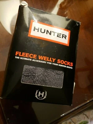 HUNTER Cable Cuff Welly Calcetín Tamaño MM 5-7 Carbón Nuevo Caja Abierta Foto 1 de 4