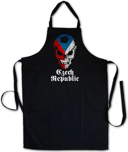 CLASSIC FOOTBALL SOCCER CZECHIA SKULL GRILLSCHÜRZE KOCHSCHÜRZE - Czech Republic - Picture 1 of 1