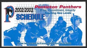 2002-03 Penticton Panthers BCHL Hockey Schedule !!! Labatt Blue - Picture 1 of 1