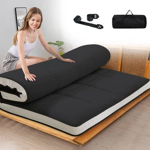 Japanese Futon Floor Mattress Floor Mattress Folding Tatami Roll Up Sleeping Pad - Picture 1 of 17