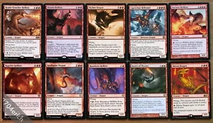 Set of 10 Rare Red Dragons *Unplayed NM* (Magic Commander EDH MTG) Shivan - Picture 1 of 2
