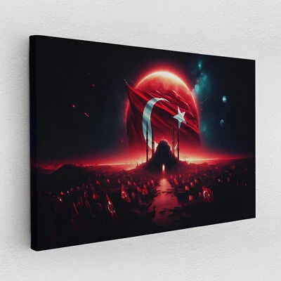 Leinwandbild Poster Acryl Glas Pop-Art Türkei Flagge Turkey Ankara Land - Bild 1 von 4