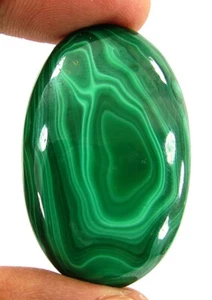 107.60 Ct Natural Green Malachite Gemstone Stone Cabochon Wire Wrap Stone- 14394 - Picture 1 of 2