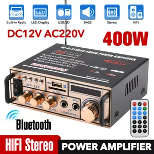400W bluetooth Mini Verstärker HiFi Power Audio Stereo Bass AMP USB MP3 FM Auto - Bild 1 von 16
