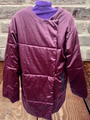 NUEVO SIN ETIQUETAS Edición Limitada Unisex Top Shop Abrigo Chaqueta Talla M Borgoña Foto 1 de 4