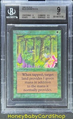 MTG Limited Edition Alpha 1993 Wild Growth BGS 9.0 MINT Old School 93/94 - Image 1 of 4