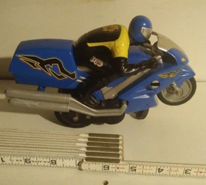 Tyco RC Stunt Motorcycle, Cafe Racer, Blue, Bike Only, No Controller, Untested - Picture 1 of 6