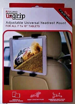 NEW ADURO UoGRIP Adjustable Universal Headrest Mount For All to 7 to 10'' Tablet - Image 1 of 2