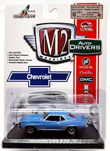 M2 Machines Auto-Drivers 1969 Chevrolet Camaro SS RS Diecast 1:64 Baby Blue - Bild 1 von 3