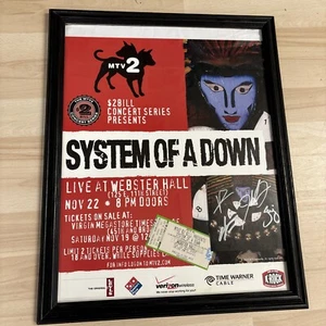 System Of A Down Signed CD Booklet Hypnotize With Ticket Stub MTV Poster - Picture 1 of 10