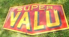 Vintage SUPER VALU Porcelain GROCERY STORE Advertising SIGN