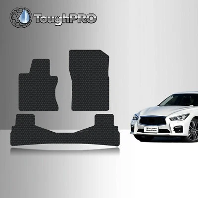 Alfombrillas ToughPRO negras para Infiniti Q50 All Weather ajuste personalizado 2014-2024 Foto 1 de 4