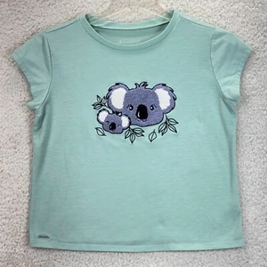 American Girl Pajama Top Girl Large 14/16 Green Short Sleeve Kira's Koala - Picture 1 of 11