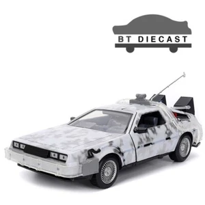 JADA BACK TO THE FUTURE DMC DELOREAN TIME MACHINE 1/24 FROSTED VERSION 36145 - Picture 1 of 6