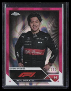 2023 Topps Chrome Zhou Guanyu #58 Fuchsia Lava Portrait SN /250 - Bild 1 von 2