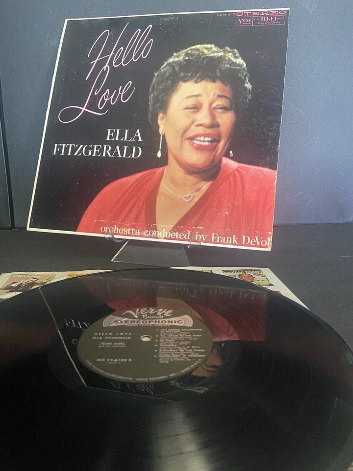 Ella Fitzgerald, Hello Love Frank DeVol Orchestra,Vintage, Vinyl Record LP - Image 1 of 1