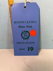 1982-83 Season Boston Celtics Media Pass Game 19 WIN v Cleveland NM - Picture 1 of 2