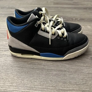 Air Jordan 3 Retro OG Rare Black/Red/Multicolor Blu/Cream/Grey, Size 11 - Picture 1 of 9