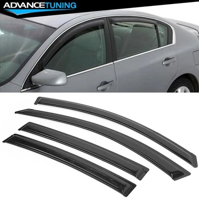 For 07-12 Nissan Altima L32A Sedan 4DR Acrylic Window Visors Rain Sun Guard 4PCS — 第 1/4 张图片