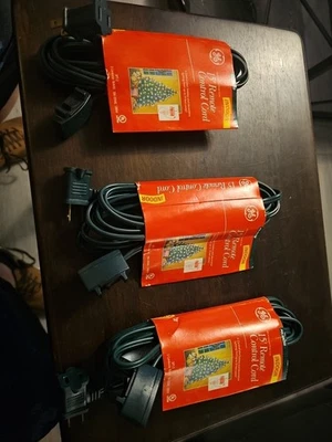 3 15’ Remote Control Cord Ge Indoor Polarized  New In Package - Image 1 of 4