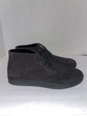 Botas chukka negras de gamuza COACH para hombre con detalles de cuero FG1504 talla 8,5 usadas en excelente estado Foto 1 de 4