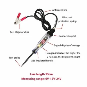1 Pc Car Circuit Tester Voltage Tester LED Light Maintenance Systems 19cm - Picture 1 of 9