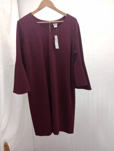 Neu mit Etikett Chicos weinrotes Kleid. Etui, Ponte, Schlagärmel Gr. 12, (schicos Gr. - Bild 1 von 6