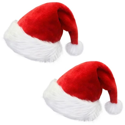 2 PIEZAS Sombreros de Navidad, Sombrero de Papá Noel, Sombrero de Navidad para Adultos Unisex Extra Thi... Foto 1 de 4