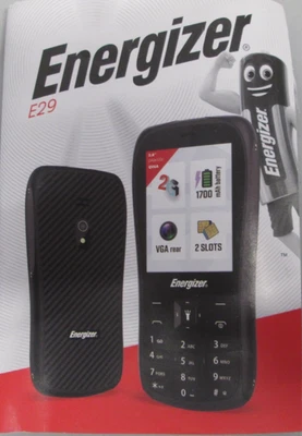 (S147) Energizer  E29-2G GSM Dual SIM Mini-SIM Schwarz Robustes Seniorentelefon - Bild 1 von 4