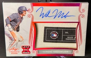 Patch Trinità Foglia 2023 Autografi Wade Meckler #PA-WM1 Spectrum Rosso/15 Giganti - Foto 1 di 2