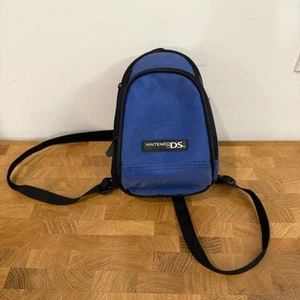 Nintendo DS Backpack Carrying Case Blue & Black Zippered Bag w/ Straps - Picture 1 of 11